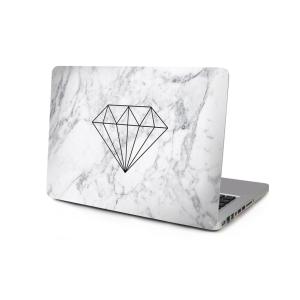  Skin för Macbook Pro Retina 13.3-tum - Marmor Diamond vit