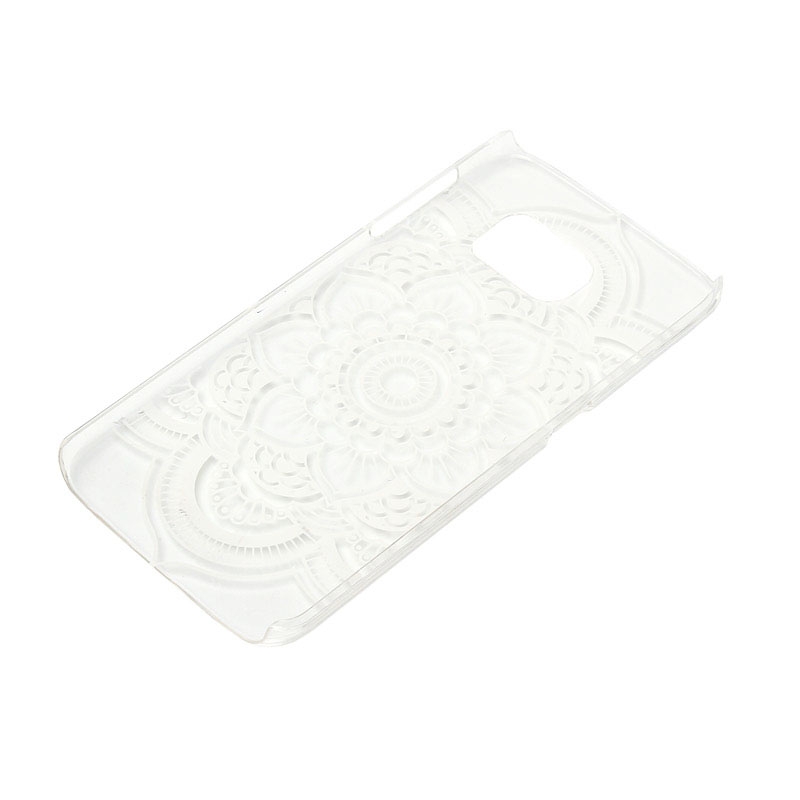 Skal för Samsung S6 Edge - Transparent vit blomma