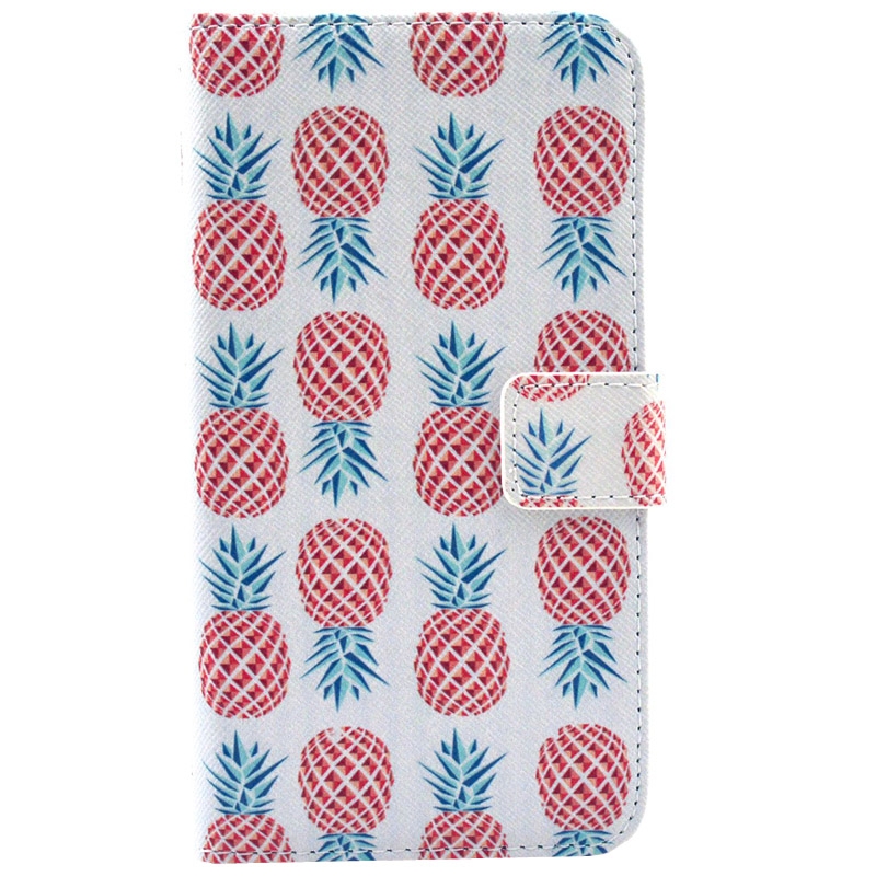 Plånboksfodral för Samsung S6 - Ananas blå & röd