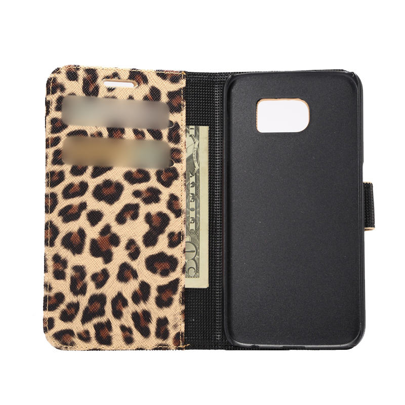 Plånboksfodral för Samsung S6 - Leopardmönster