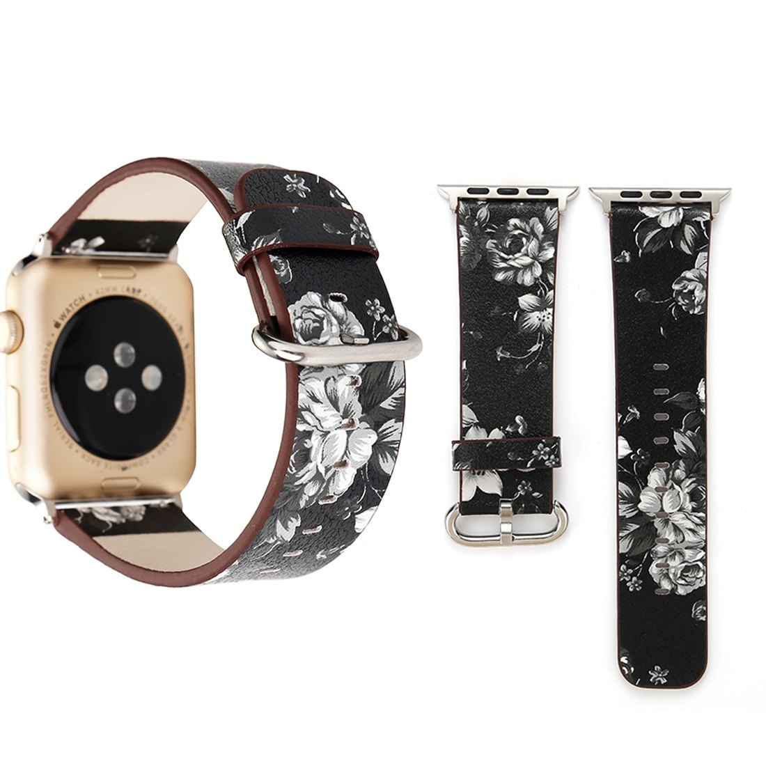 Armband för Apple Watch 38mm - Konstläder blommig