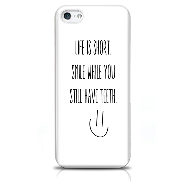 Skal för iPhone 5/5S/SE - Life is short smile while you still have teeth