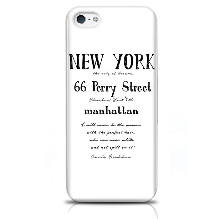 Skal för iPhone 5/5S/SE - New York vit