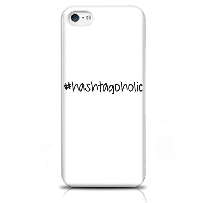 Skal för iPhone 5/5S/SE - Hashtagoholic vit