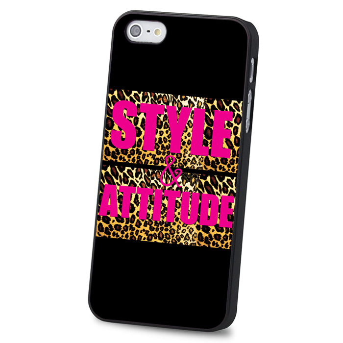 Skal för iPhone 5/5S/SE - Style & Attitude leopard & svart