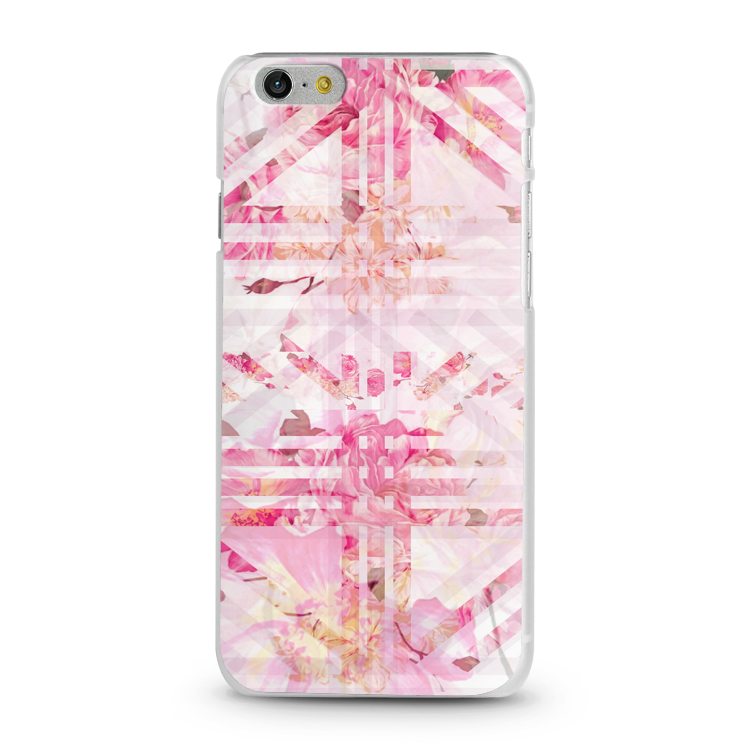 LYX Skal för iPhone 6/6S - Blommigt med ränder rosa