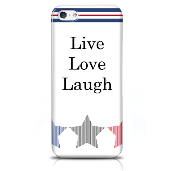 Skal för iPhone 5/5S/SE - Stjärnor live love laugh