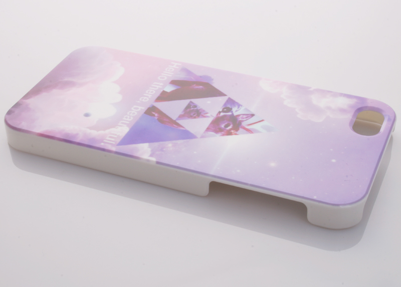 Skal iPhone 5/5S/SE - Stjärnhimmel med moln lila