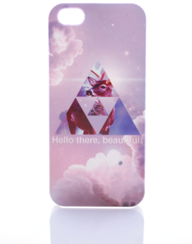 Skal iPhone 5/5S/SE - Stjärnhimmel med moln lila