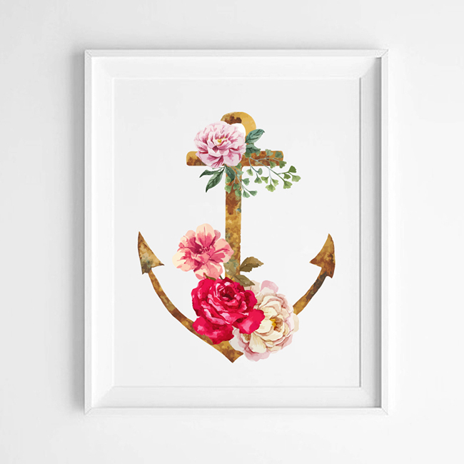 Poster Canvas A3 - Ankare rosa blommor