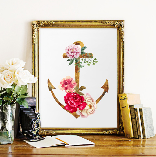 Poster Canvas A3 - Ankare rosa blommor