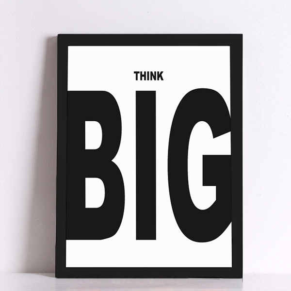 Poster Canvas A3 - Think BIG