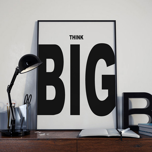 Poster Canvas A3 - Think BIG