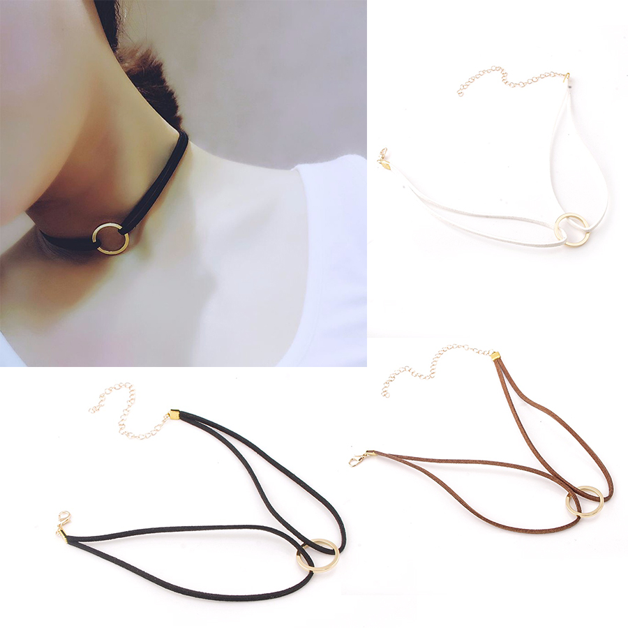 Halsband choker med guldring