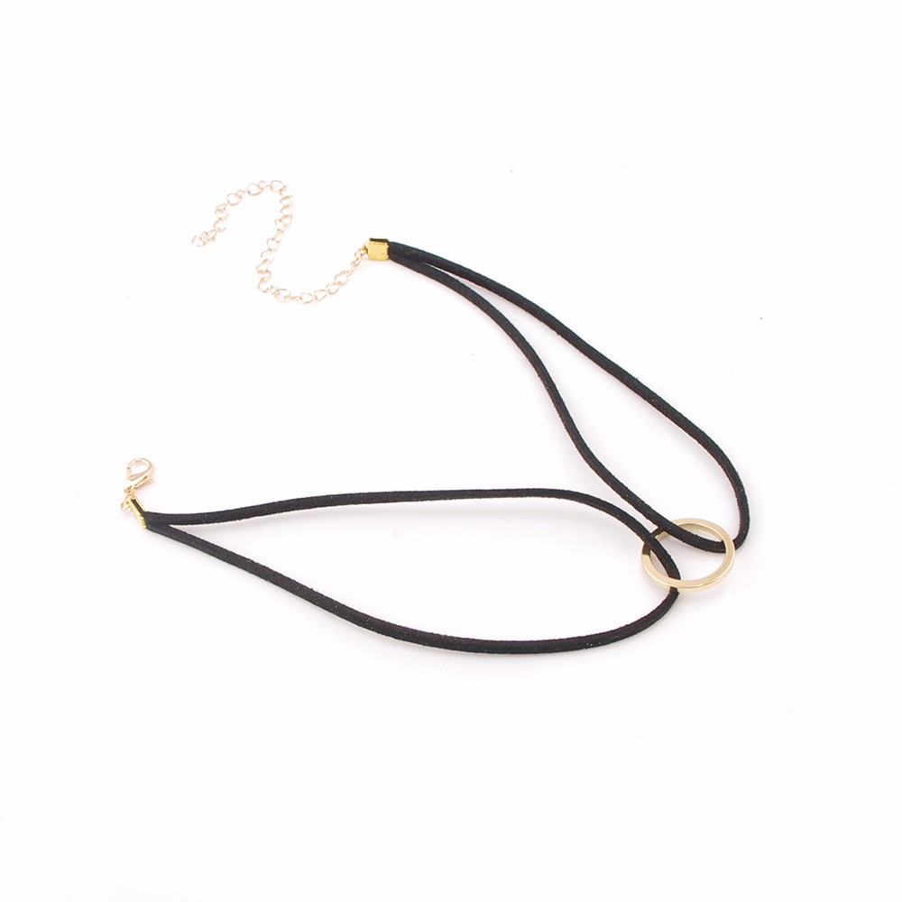 Halsband choker med guldring