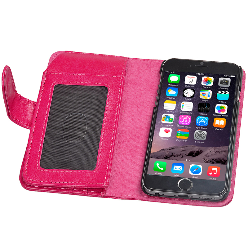 Plånboksfodral för iPhone 6/6S - Utfällbar rosa