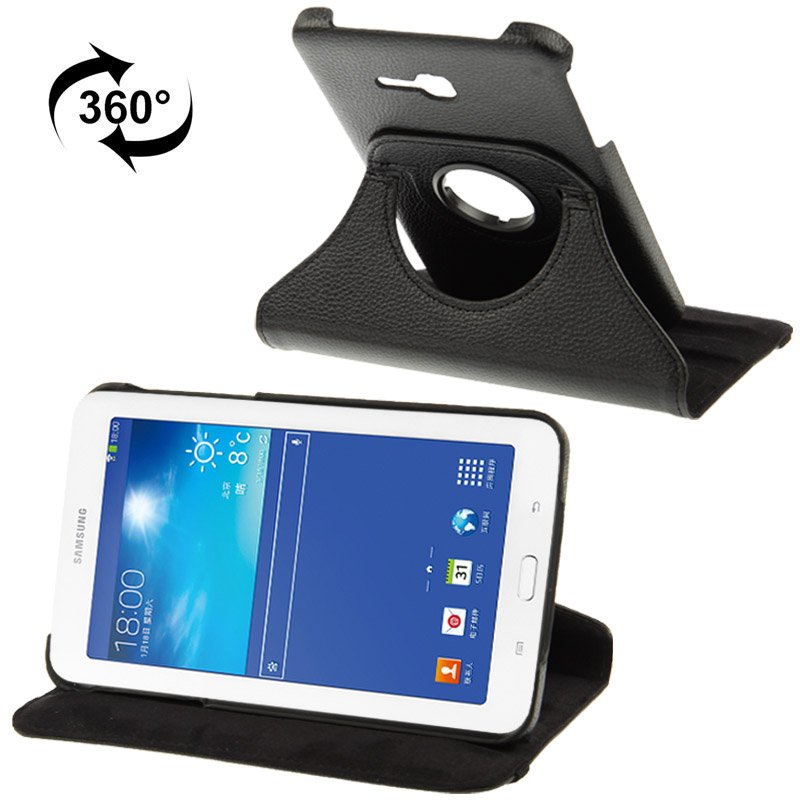 Fodral Galaxy Tab 3 Lite - Roterbar svart