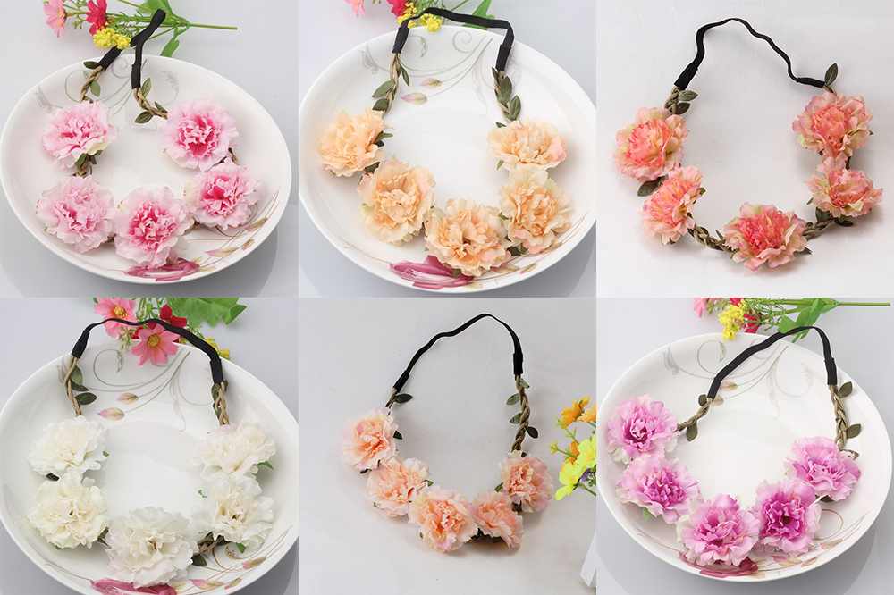 Hårband - fluffiga blommor