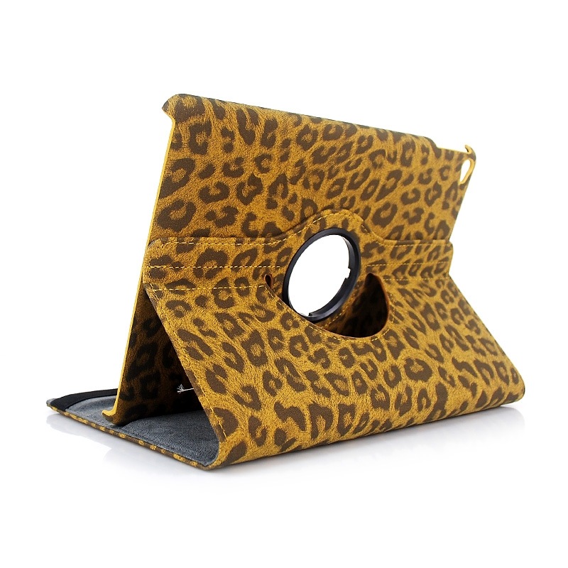 Fodral för iPad Air 2 - Roterbart leopardmönster gul