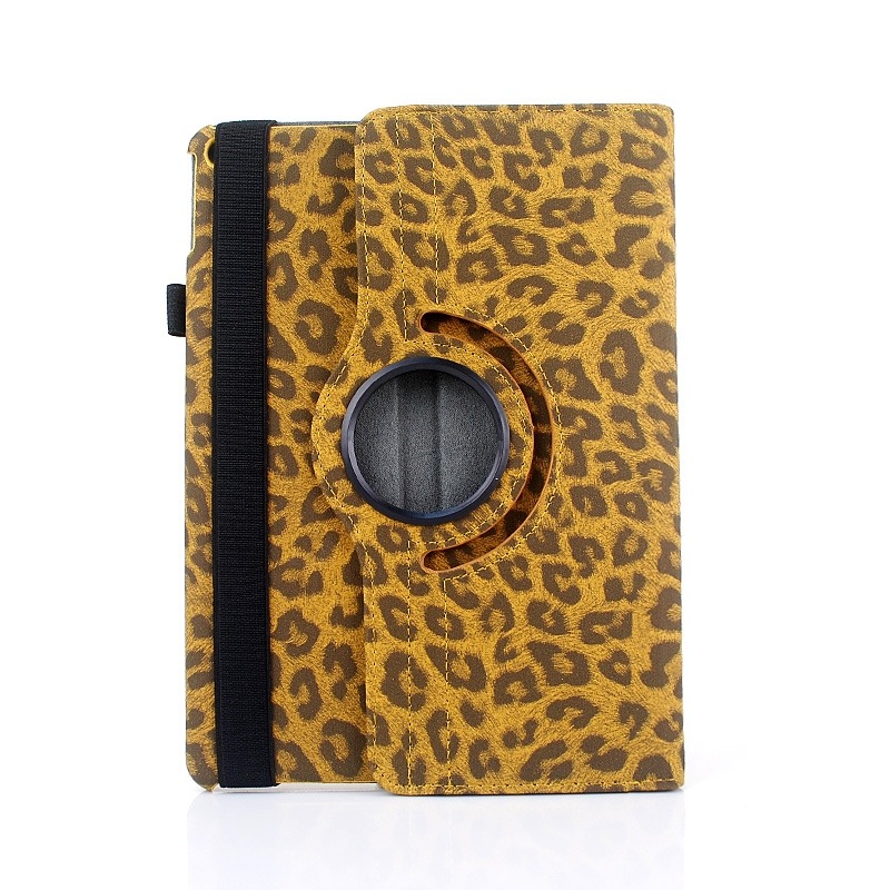 Fodral för iPad Air 2 - Roterbart leopardmönster gul