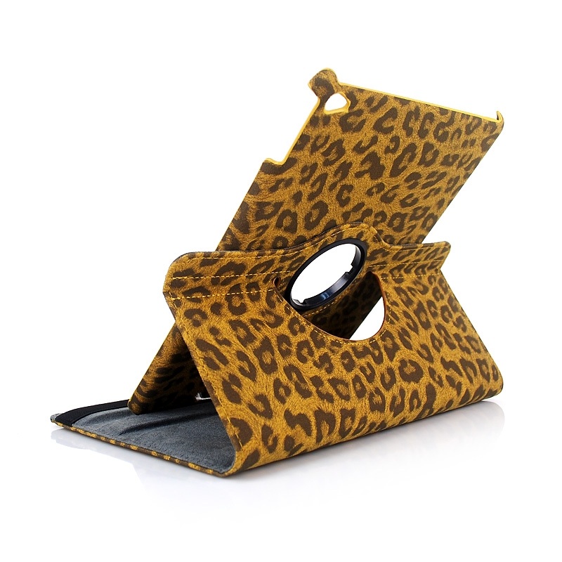 Fodral för iPad Air 2 - Roterbart leopardmönster gul