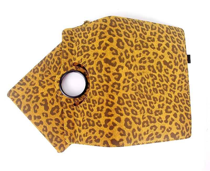 Fodral för iPad Air 2 - Roterbart leopardmönster gul