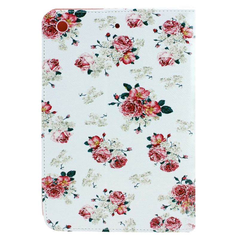 Fodral för iPad mini 1/2/3 - Vit med blommor & blad
