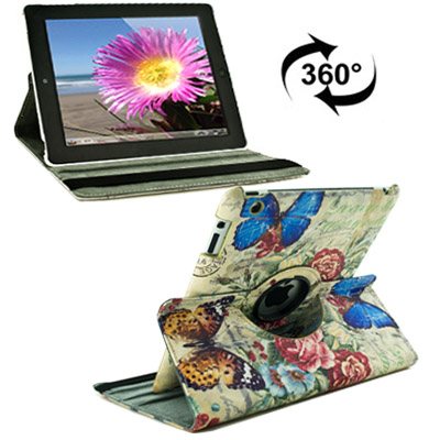 Fodral för iPad 2/3/4 - Blommor & fjärilar