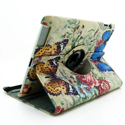 Fodral för iPad 2/3/4 - Blommor & fjärilar