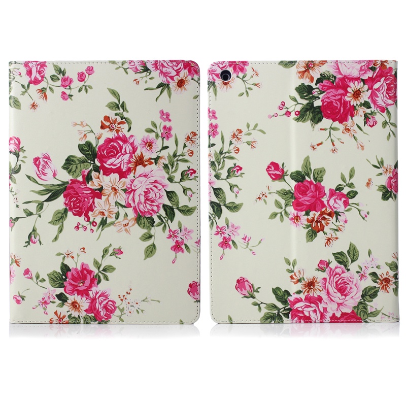 Fodral för iPad mini 1/2/3 - Rosa blommor gul