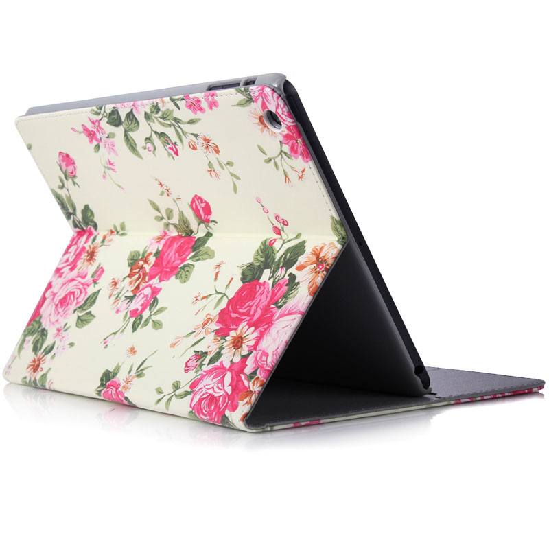 Fodral för iPad mini 1/2/3 - Rosa blommor gul