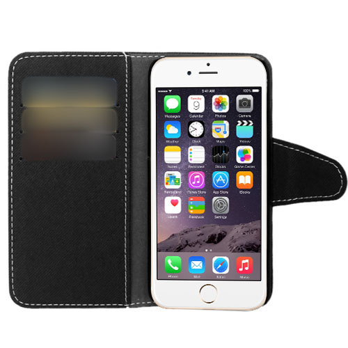 Plånboksfodral för iPhone 6/6S PLUS - Jeansmaterial