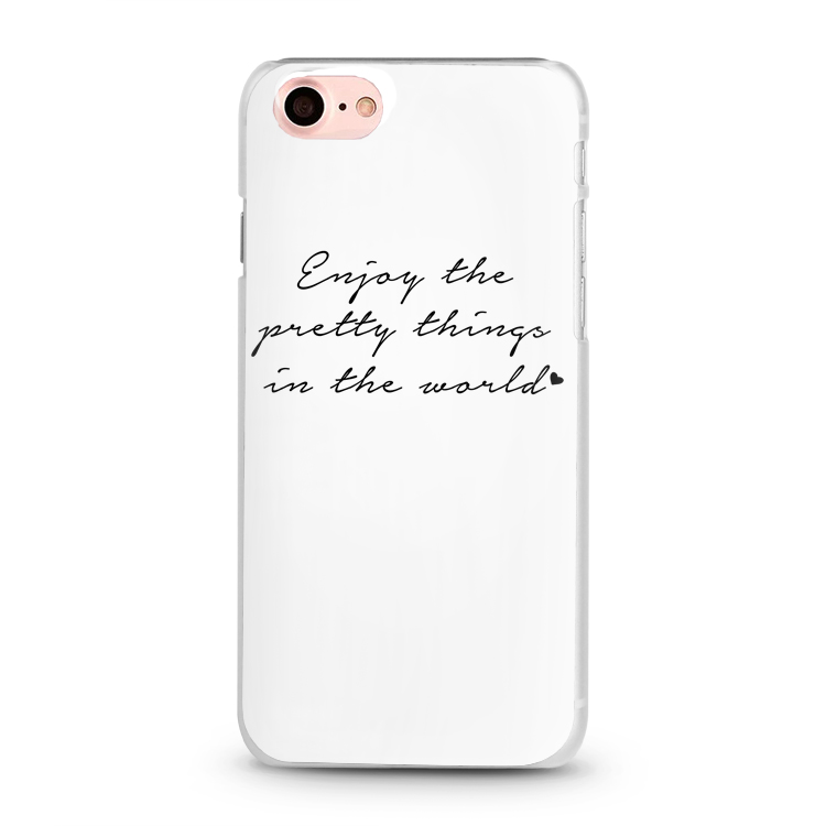 LYX Skal för iPhone 7 - Enjoy the pretty things in the world (Vit)