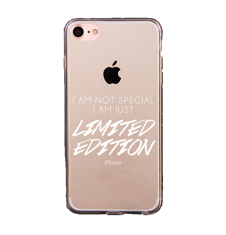 Mjukskal transparent för iPhone 7 - I am not special I am just LIMITED EDITION