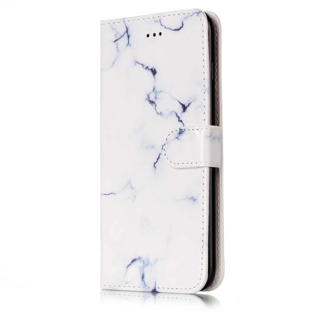 Plånboksfodral för iPhone 7 & 8 - Konstläder marmor vit