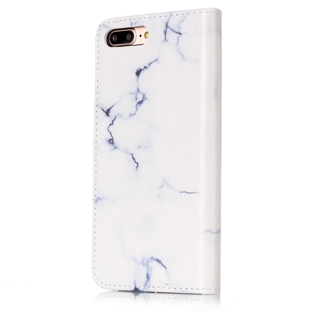 Plånboksfodral för iPhone 7 & 8 - Konstläder marmor vit