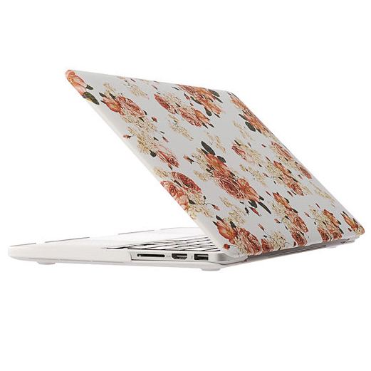 Skal för Macbook Pro Retina Vit med rosa blommor 13.3-tum