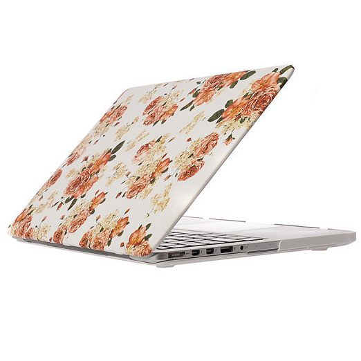 Skal för Macbook Pro Retina Vit med rosa blommor 13.3-tum