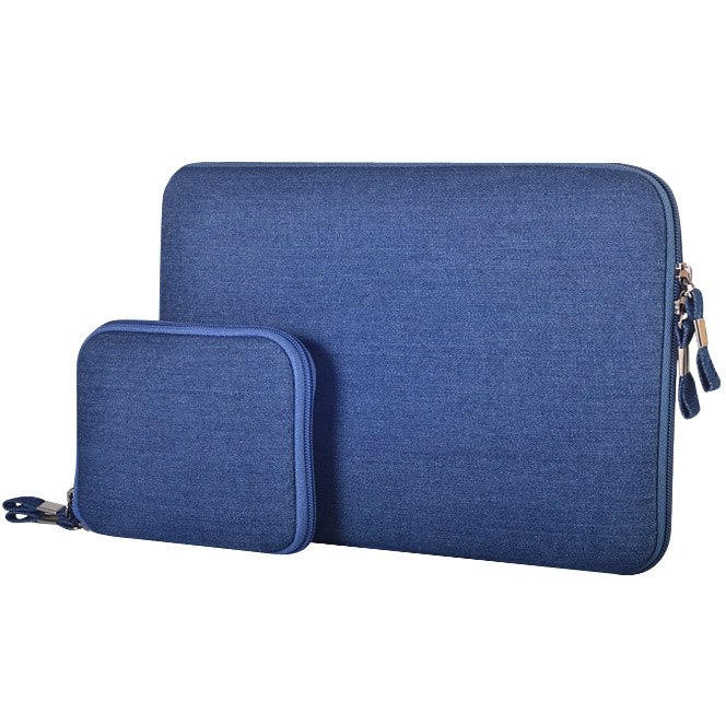 Laptopväska 13.3-tum + liten väska - Jeans blå