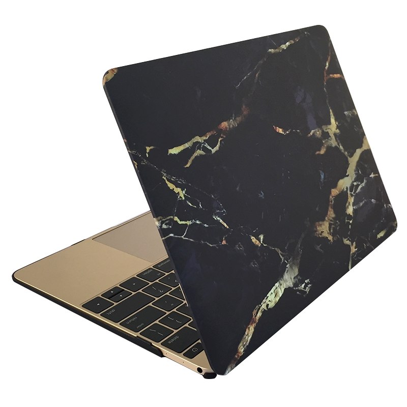 Skal för för Macbook Air 11.6-tum - Marmor svart & guld