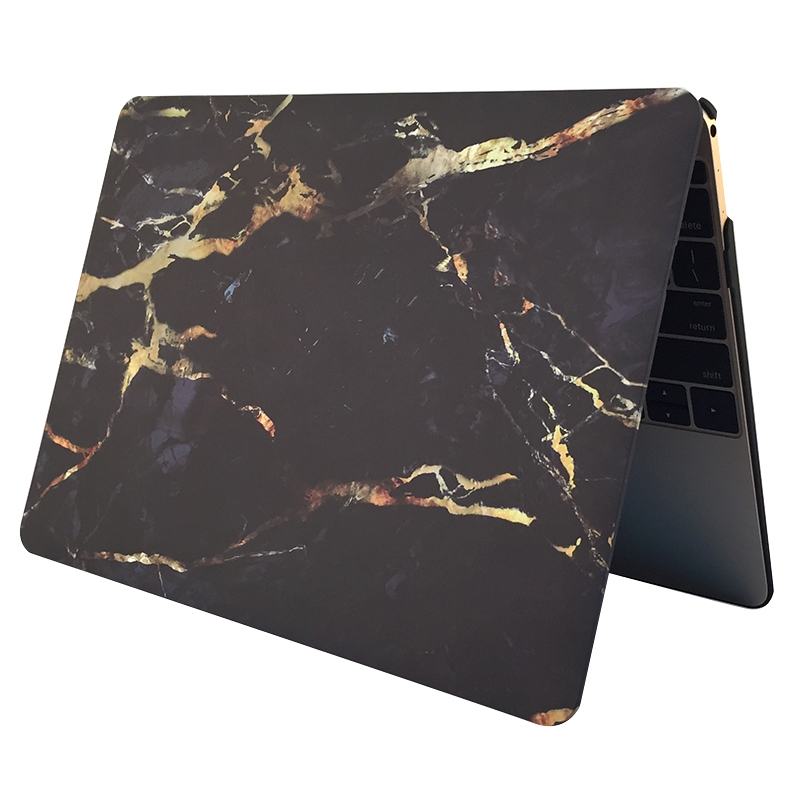 Skal för för Macbook Air 11.6-tum - Marmor svart & guld