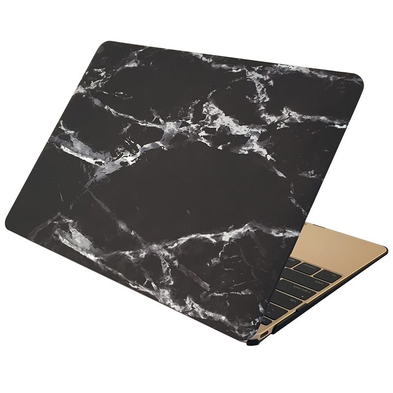 Skal för för Macbook 12-tum - Marmor svart & vit