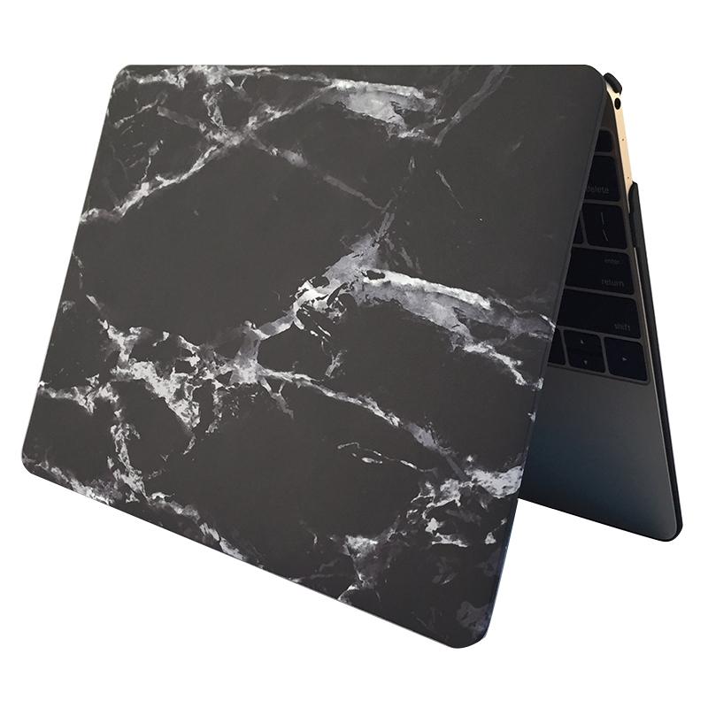 Skal för för Macbook 12-tum - Marmor svart & vit