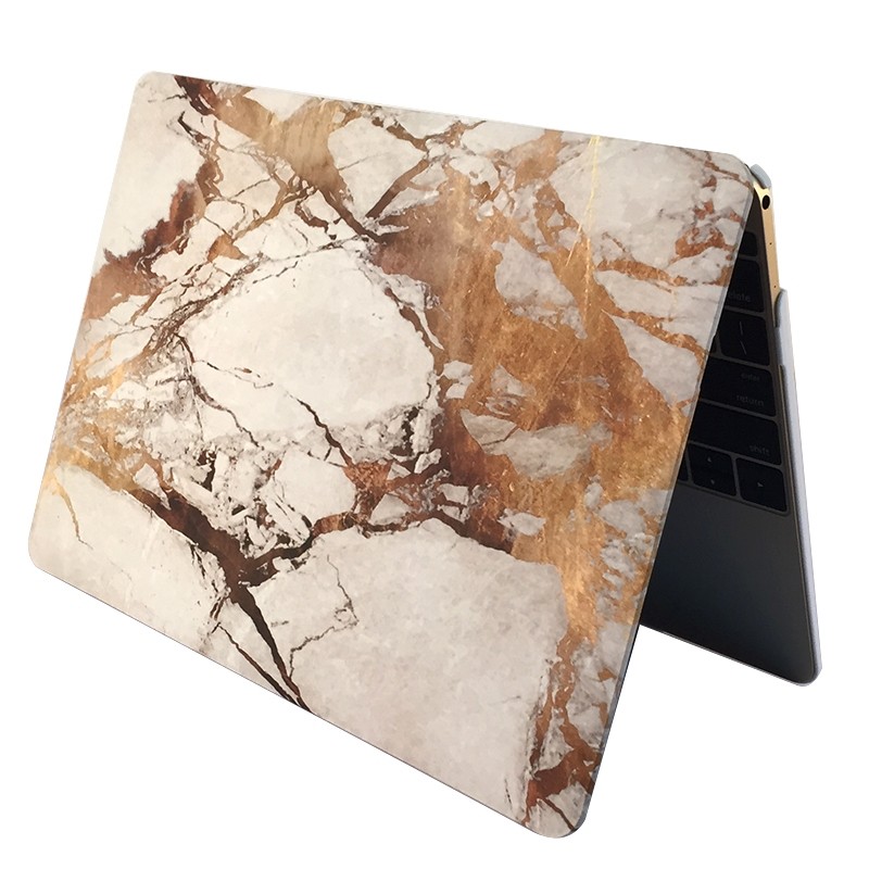 Skal för för Macbook Pro Retina 13.3-tum - Marmor vit & guld