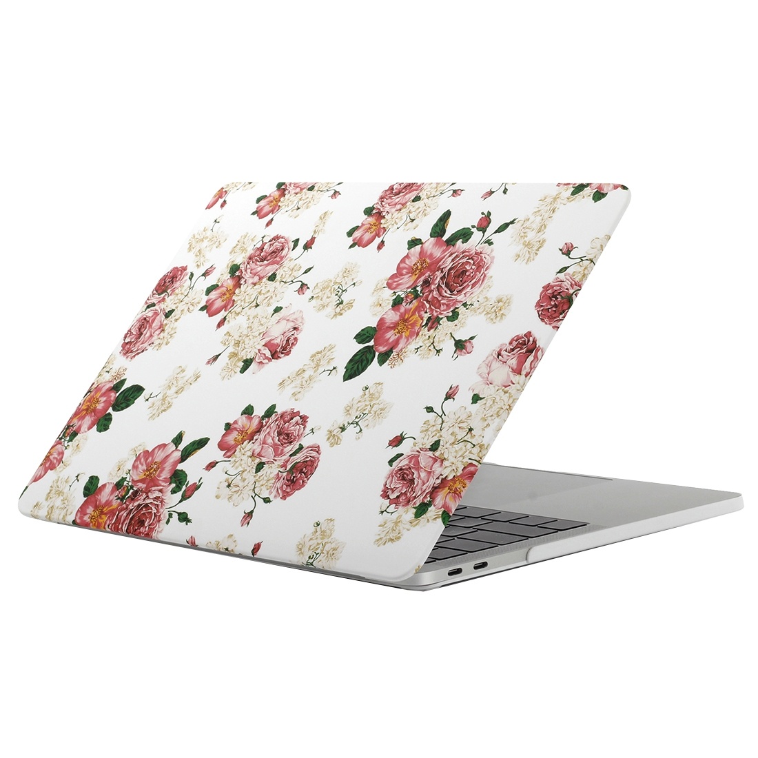Skal för New Macbook Pro 13.3-tum - Vit med rosa blommor