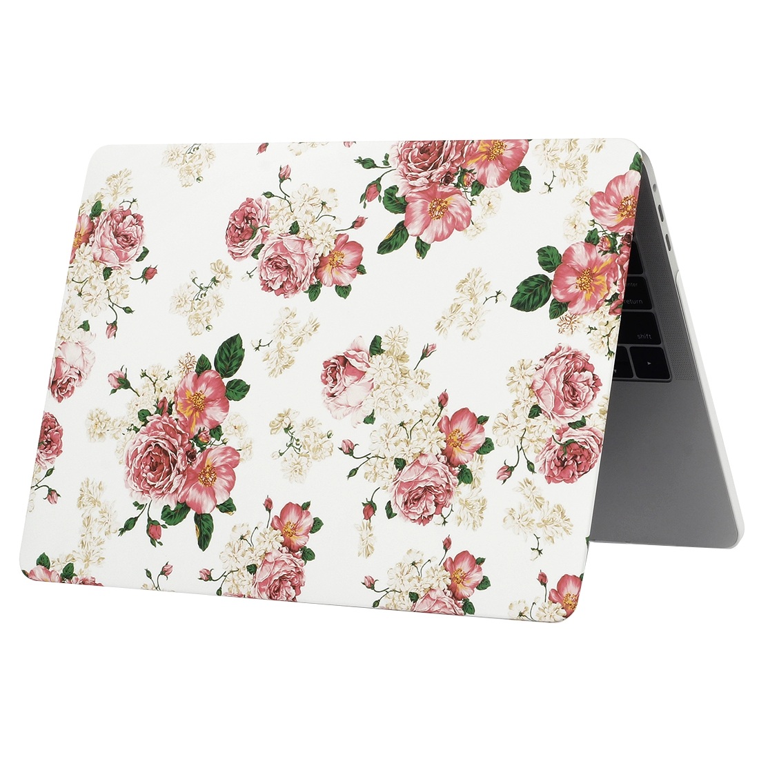 Skal för New Macbook Pro 13.3-tum - Vit med rosa blommor