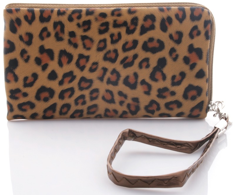 Mobilväska - Leopardmönster brun