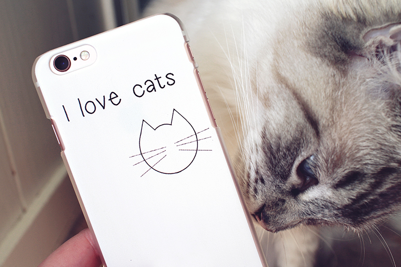 Skal för iPhone 6/6S - I love cats