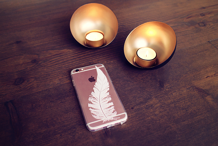 Mjukskal transparent för iPhone 6/6S - Fjäder