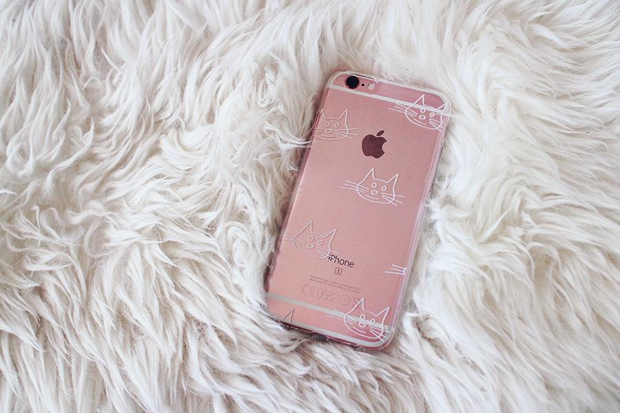 Mjukskal transparent för iPhone 6/6S - Vita katter